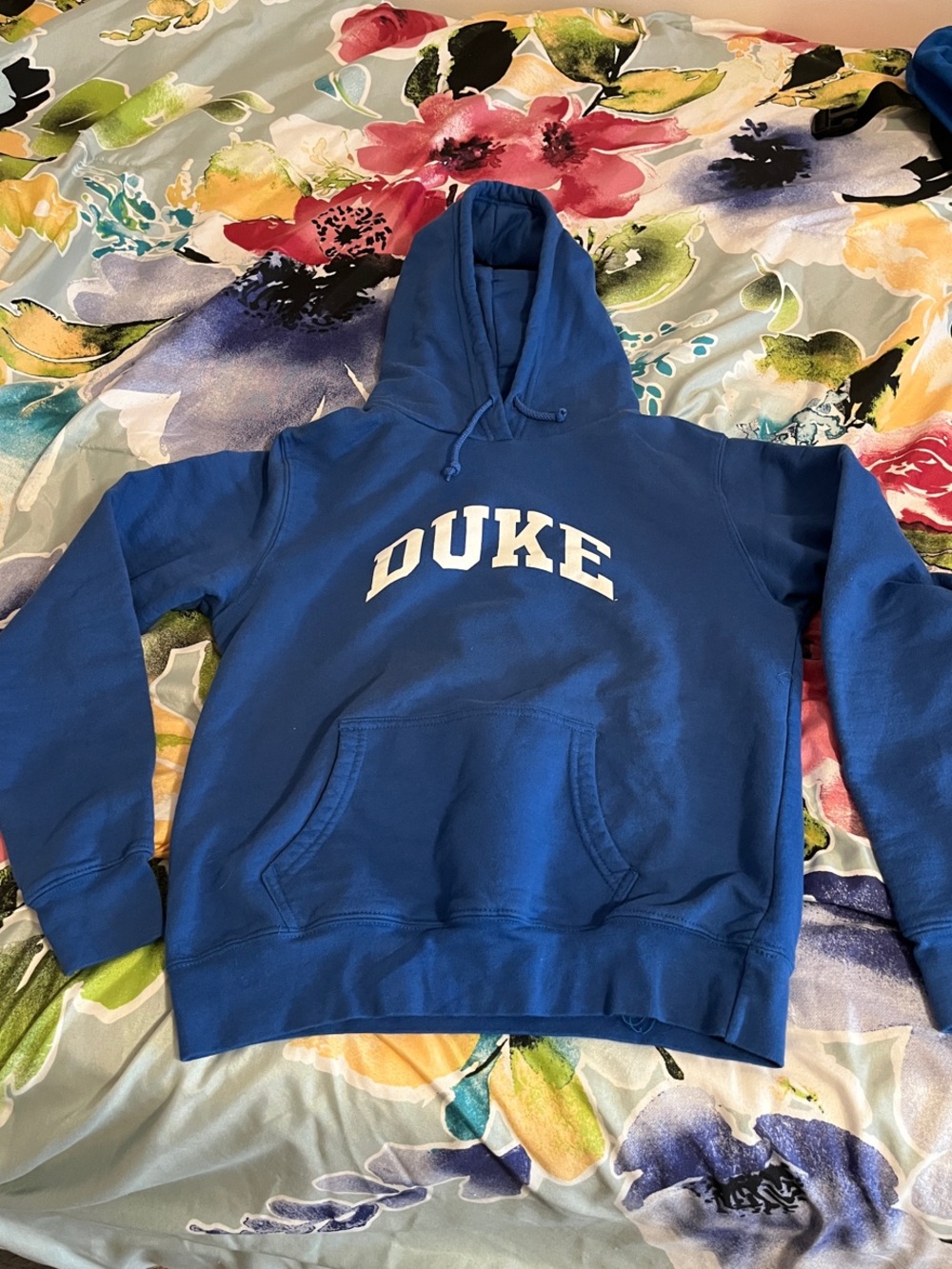 Blue Pullover DUKE Hoodie with Front Pocket